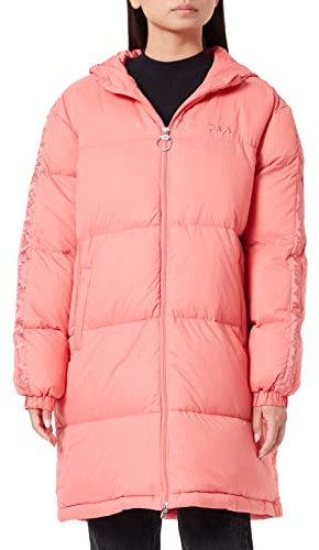 FILA Damen BERISLAV Long Padded Coat Jacket, Tea Rose, XS