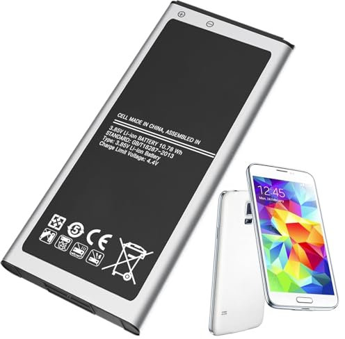 [4300 mAh] Akku für Samsung Galaxy S5, Ersatzakku mit hoher Kapazität für Samsung Galaxy S5 EB-BG900BBU G900V G900P G900T G900A G900F G900H G900R4 I9600 EB-BG900BBZ