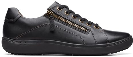Clarks Nalle Lace, Zapatillas de Gimnasia Mujer, Negro, 39 EU Ancho