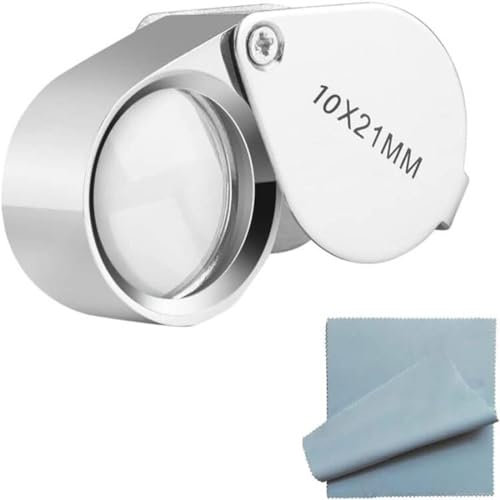 Lupe Taschenlupe, Juwelier Lupe, Vergrößerungsglas Für Juweliere, Juwelierlupe, Faltbar Juwelier Uhr Lupe, Jewelers Loupe, Juwelierslupe, Einschlaglupe, Juwilierlupe, Lupe Botanik (10 Fach, 10x21mm)