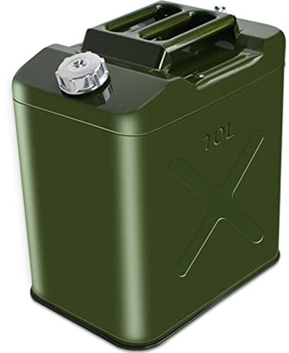 YILEFU 10L,20L,25L,30L,40L,50L,60L Métallique Bidon À Carburant,Le Fer Bidon D'essence,Réservoirs À Carburant,Bidon D'huile Hautement Scellé Réserve Essence & Diesel avec Bec Verseur,10L