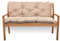 Sitzkissen für Hollywoodschaukel - Sitzbank mit Rückenlehne - Gartenschaukel Kissen - Bankkissen Outdoor (180 x 60 x 50, Beige)