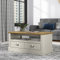 Galano Sufy Coffee Table - 2 Drawer Storage Unit - Engineered Wood Cabinet, Rectangular Living Room Table - 50 x 94 x 45.3 cm – Light Grey