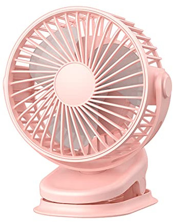 Irishom 3-in-1-Lüfter mit Clip zum Aufhängen, Tischventilator, 360 ° verstellbar, 4000 mAh, wiederaufladbarer Akku, persönlicher Ventilator, 3 Geschwindigkeiten, Schlafzimmer, Büro