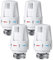 Thermostatic Radiator Valve Head - 4Pcs Automatic Radiator Thermostat Valve, Thermostatic Radiator Valve Replacement Head TRV M30x1.5, Radiator Thermostatic Head for Home Office (C)