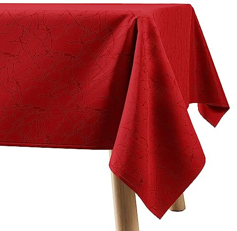 Filumi Tischdecke 80x80 cm Rot Abwaschbar Für Indoor Outdoor Marmormuster Manil