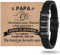 Vatertagsgeschenk Armband Herren mit Gravur Lederarmband Papa - Armband mit Name Personalisiert Armbänder für Herren Männer Schmuck Herren Ideales Papa Geschenk für Vater DAD Geburtstag Hochzeitstag