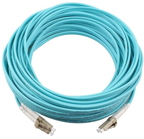 Jopto Cavo Fibra Ottica LC/UPC per LC/UPC OM4 Multimodale Duplex 50/125um Cavo Patch Fibra LSZH per 10Gb SFP+/SFP Transceiver, Media Converter (15M)