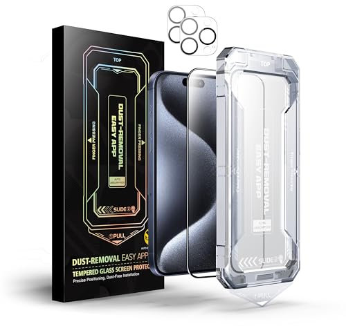 iGuard |2 Stück SCHUTZGLAS kompatibel mit Apple iPhone 15 PRO MAX | 6,7 | Schutzglas Panzerfolie | EDGE+ PROTECTION | ULTRA KLAR | 3D geformtes Glas | EASY Applicator