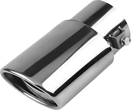 Adunsiaoto Auspuffblende Auto Universell Auspuff Schalldämpfer Endrohr, Auto Auspuff Modifikation Endrohr Kehl Endrohr, Endrohrspitze Edelstahl Auspuffrohr(Silber-Gerade)