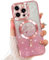 UZEUZA Magnetisch Hülle für iPhone 15 Pro Max 6.7 Zoll Kompatibel mit MagSafe Liebe Herz Überzug Kamera Schutz Klare Telefon Fall, Glitter für Frauen Mädchen Stoßfeste Abdeckung,Rosa