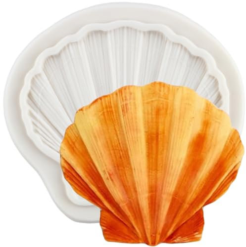 MINFEIDMS Moule en silicone en forme de coquillage pour décoration de gâteaux, cupcakes, bonbons, chocolat, argile polymère