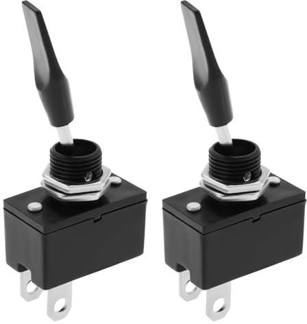 2 Pezzi ON/OFF a Impulso 2 Pin a Molla Leva Lunga Interruttore per Rondella Parabrezza Clacson Parti Elettriche Auto
