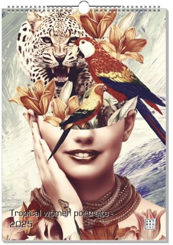 artboxONE Kalender 2026 Tropical Women Portraits Wandkalender A3 2026 Natur