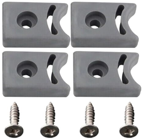 Shower Door Stopper with Screw 4 Sets Pre-drilled Replacement Sliding Door Stopper Protective Anti-Collision Block Shower Accessories Rubber Door Stop Floor Door Stopper Shower Accessories Sliding