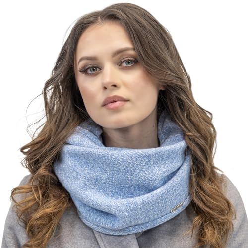 VIVISENCE Damen Winter Loop Schal Aus Modischer Gemütlich Wärmendem Garn Kalte Wintertage Frauen Elegante Melange-Muster Dekorative Und Sportliche Outfits Winter Herbst Modell 7108