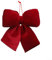 Zoegneer Fiocco di velluto rosso oversize decorazione natalizia pendente per decorazione di nozze ciondolo albero di Natale (M)