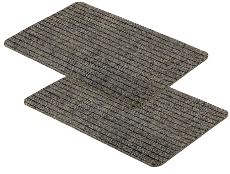 OGOS Fussmatte innen - Passt unter die Eingangstür - Schmutzfangmatte strapazierfähig - Türmatte rutschfest - Fußmatte Indoor - 2er Set 50x80 cm beige