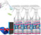 Spray anticalcare per bagno, detergente per macchie ostinate, spray detergente in schiuma per bagno, doccia detergente anticalcare, spray multiuso in schiuma, potente pulizia decalcificante (3)