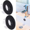 Lot de 2 anneaux de trop-plein noirs de rechange pour évier de salle de bain et cuisine (noir)