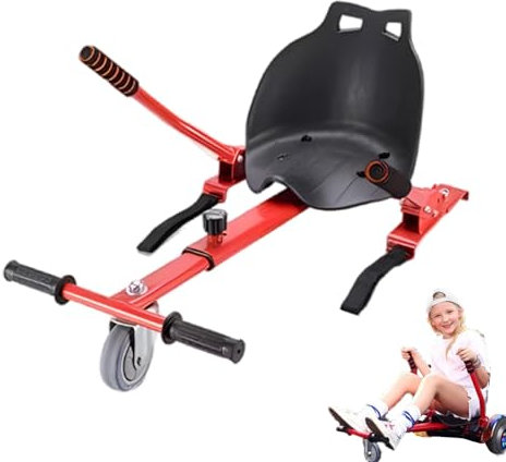 Hoverboard-Kart-Sitz – Hoverboard-Sitzbefestigungszubehör, Hoverboard-Gokart mit Stoßdämpfung hinten, selbstausgleichende Scooter-Sitzbefestigung, verstellbare Schwebekart-Halterung