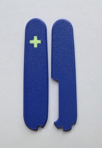 Replacement Covers For Victorinox Scales Plus 91mm Plastic Handles With Extra Pen Slot And Glowing Cross (Violet)