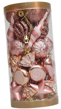 Sharplace 31-teiliges Weihnachtsschmuck-Set zum Aufhängen, Weihnachtsschmuck für den Weihnachtsbaum, Foto-Requisite, Kinderzimmer, Weihnachtsschmuck, Roségold