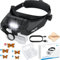eSynic Headband Magnifier Professional 1X to 14X Head Magnifying Glass With Light Rechargeable Headset Magnifying Glasses With 3 LEDS &5 Detachable Lenses for Reading, Craft Work, Hobbies, etc