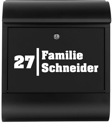 Briefkastenaufkleber Personalisiert Hausnummer Familie Name Briefkastenbeschriftung Hausnummer Aufkleber für Briefkasten Selbstklebend