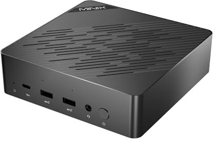 MINIX EU512-AI Mini PC Intel Core Ultra 5 125H 16 Go DDR5/512 Go SSD 8K Quad Output/Thunderbolt 4/Design de bureau silencieux/AI Boost NPU/Dual 2.5G/Wi-Fi 6E Windows 11 Pro Ordinateur domestique et