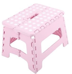 Pouf pieghevole rosa altezza 22 cm, fino a 150 kg