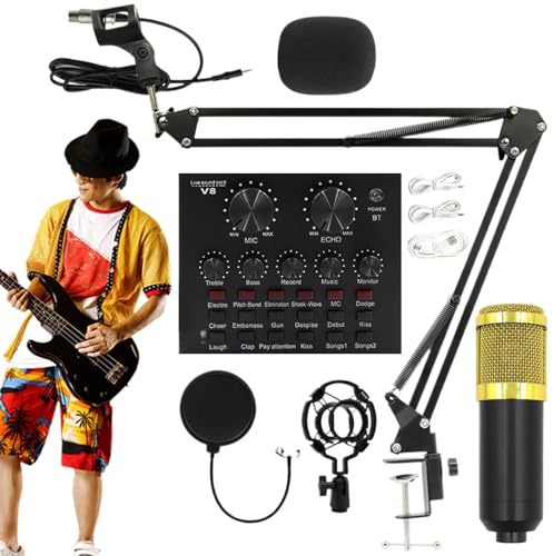 Attrezzatura Per Live Streaming Facile da Usare, Scheda Audio, Kit Audio, | Plug And Play Per Registrazione In Studio, Video Live, Podcast, Cantanti, Doppiatori