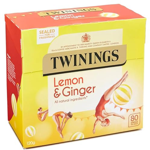 Tè al limone e zenzero dall'Inghilterra, 80 bustine - importato da Shestore24