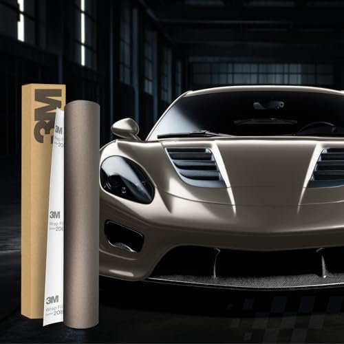 Finest Folia 3M 2080 Car Wrapping Film, Self-Adhesive Car Film for Car, Motorcycle, Boat, 3D Paint Protection Film with Air Channels for Foiling (M211 Matte Charcoal Metallic, 100 x 152 cm)