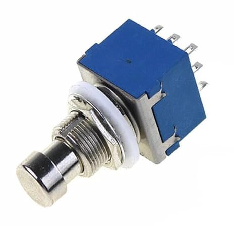 HBTSPJNT 10PCS 9-pin 3PDT Guitar Effects Pedal Box Stomp Foot Metal Switch True Bypass