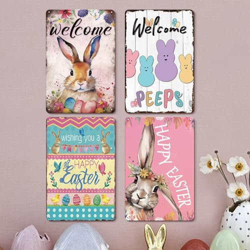 Osterhasen-Dekoration, 4-teiliges Set