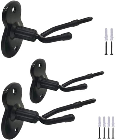 Flaroey 3Pcs Violin Wall Mount Hanger with Bow Hook Violin Stand for Violin and Viola