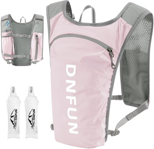 DNFUN Running Vest Women Men Lightweight 5L Running Hydration Vest with Water Bladder Phone Holder Hydration Backpack for Trail Running Marathon