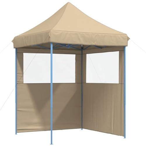 Mhdvray Tente de réception pliable 2 x 2 m - Pavillon pop-up avec 2 panneaux latéraux et fenêtres - Tonnelle pliable stable en tissu Oxford et structure en acier - Pour jardin, barbecue et festivals