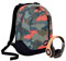 SEVEN Zaino THE DOUBLE - CAMOUFLAGE - Grigio Rosso Nero - cuffie stereo con grafica abbinata incluse! 2 zaini in 1 REVERSIBILE
