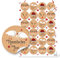 Logbuch-Verlag 24 Frohe Weihnachten Frohes Fest Sticker Weihnachtsaufkleber für Kunden weihnachtliche Aufkleber rund 4 cm braun rot