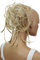 CAISHA XXL Haarteil Haargummi Daisy Dutt Hochsteckfrisuren Mit Geflochtenen Zöpfen Gewellt Kunstfaser Hitzebeständig DM17cm Hellblond Mix G22D