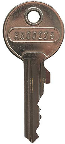 ABUS Schlüssel Ersatzschlüssel RN00501 bis RN01000 - für Zusatzschlösser, Fenstergriffe, Vorhangschlösser, etc. von ABUS - Nachschlüssel, Zusatzschlüssel nach Nummer/Code - Schließung RN00754