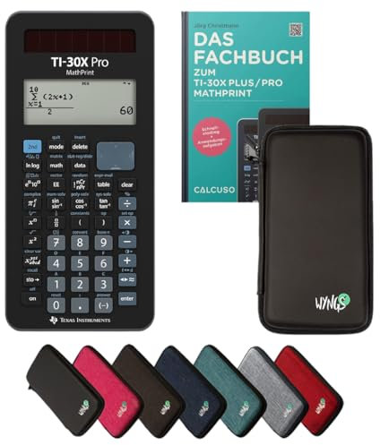 CALCUSO Standardpaket Schwarz mit Taschenrechner TI-30X Pro Mathprint