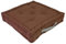 Alphadeco Sitzkissen Uni aus 100% Baumwolle (170g/m2) - 45x45x10cm - Bodenkissen, Stuhlkissen, Sitzerhöhung (Deep Taupe/Braun)