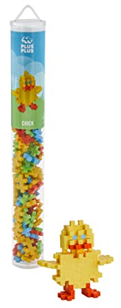PLUS PLUS Building Blocks Toy - Animal Toys for Kids, Creative Learning Resources and STEM Play for Home and Travel - Girls and Boys Toys Age 5 Plus - Chick 100 Pieces