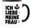 Moonworks® Kaffee-Tasse lustiger Spruch Ich liebe es wenn meine Frau mich zocken lässt witzig/ironische Liebeserklärung schwarz Keramik-Tasse