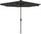 HENGMEI Sombrilla de Aluminio Ø 350 cm Parasol manivela Parasol con Luces LED solares para terraza jardín Playa balcón, Gris Oscuro