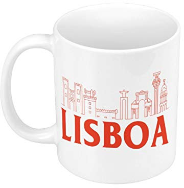 Mug Céramique Lisboa Minimalist Lisbonne Portugal Voyage Tourisme