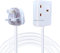 LUXE DIVA 1 Way Gang Single Socket Mains Power Extension Lead 13A UK 3Pin Plug (5M, White)